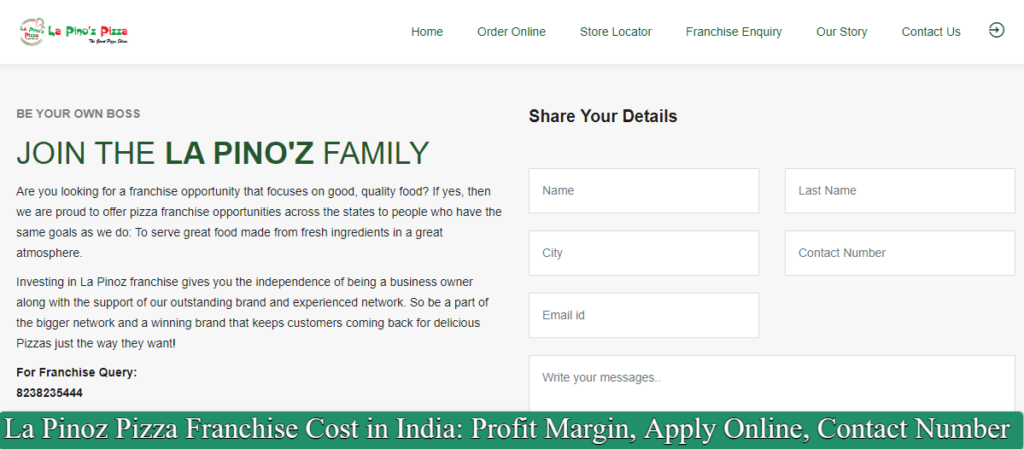 La Pinoz Pizza Franchise Cost in India: Profit Margin, Apply Online, Contact Number